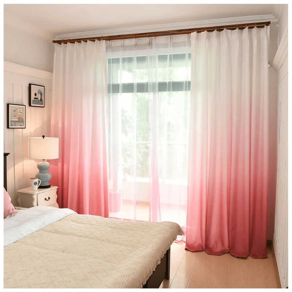 red-and-white-gradient-curtains, semi-blackout-curtains, edit-home-curtains