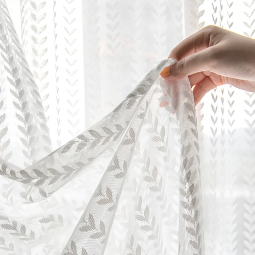 white-voile-curtains, leaf-print-curtains, voile-curtains, edit-home-curtains