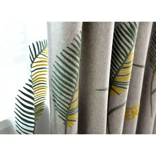 embroidered-leaf-curtains, embroidered-curtains, edit-home-curtains