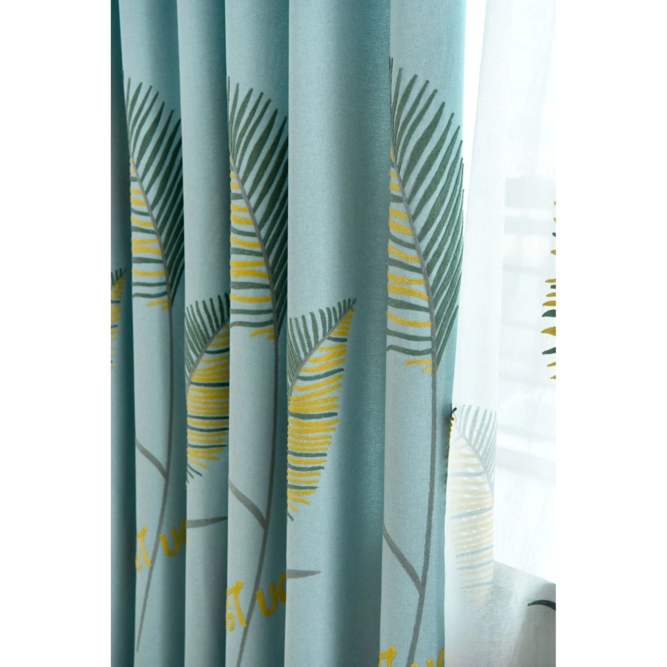 embroidered-leaf-curtains, embroidered-curtains, edit-home-curtains