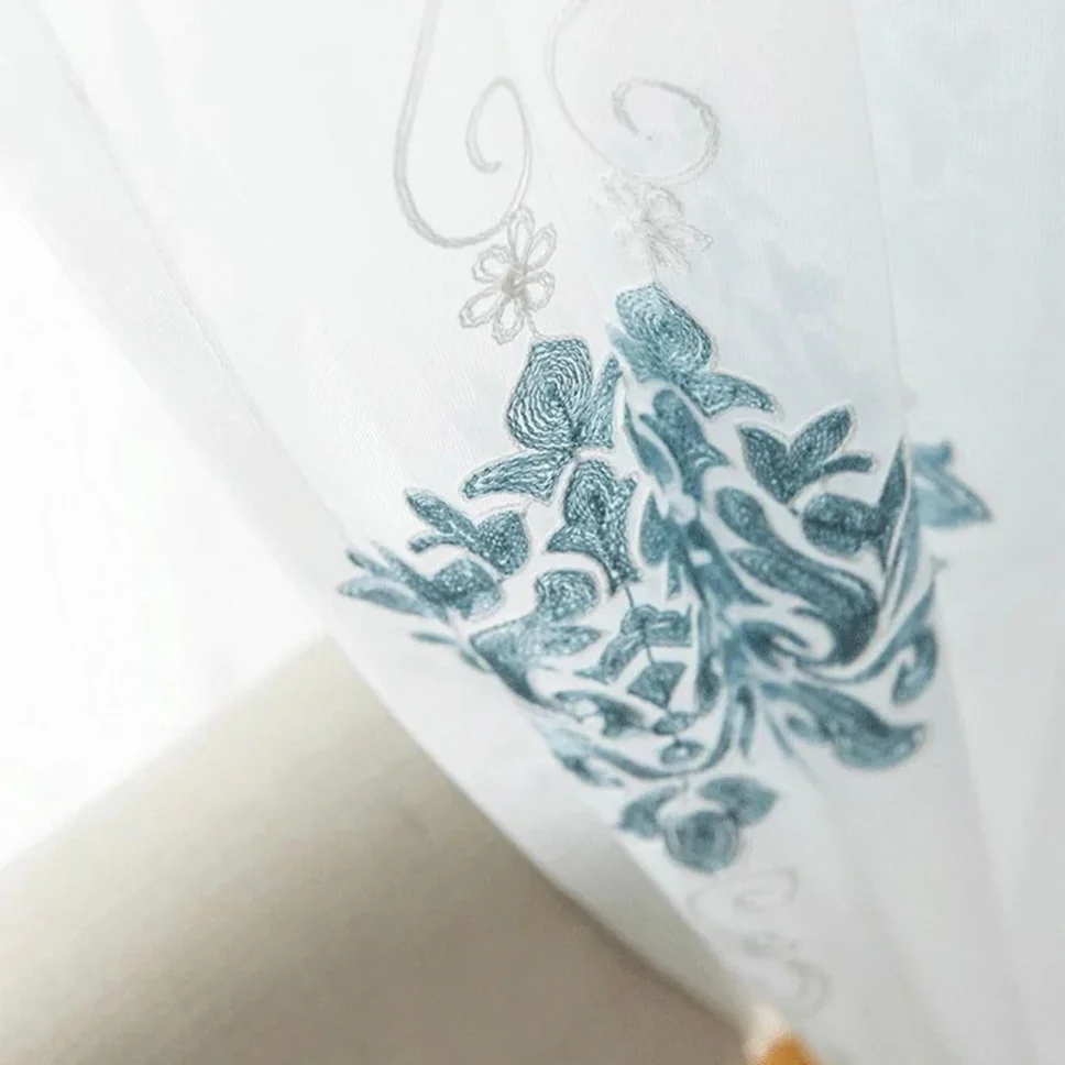Blue-Curtains-Floral, Embroidered-Curtains, Edit-Home-Curtains