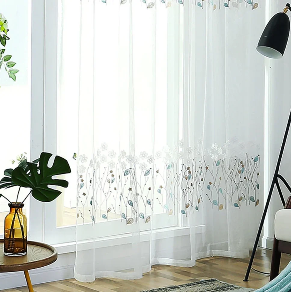 white voile curtains-eyelet curtains