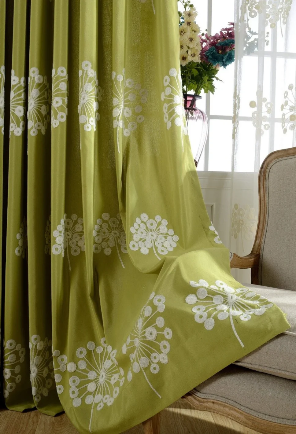 green-embroidered-curtains, embroidered-curtains, edit-home