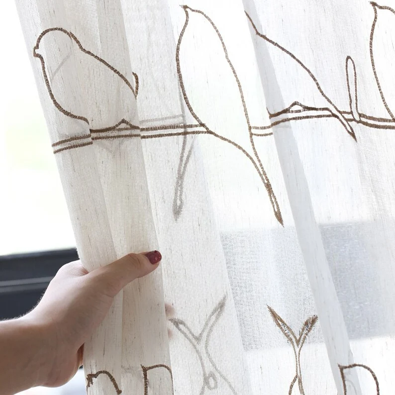 bird-print-curtains-uk,sheer-curtains
