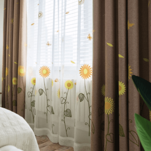 best-sunflower-embroidery-curtains, blackout-curtains, edit-home