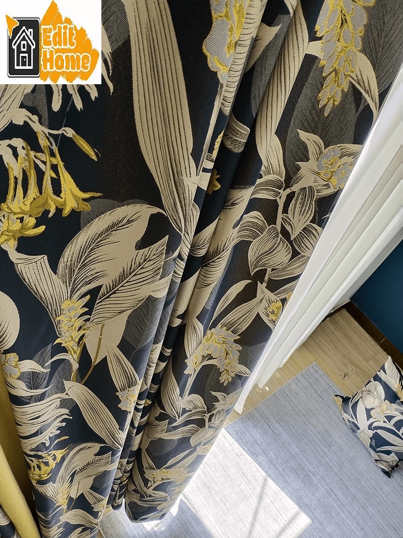 yellow-embroidered-curtains, blackout-curtains, edit-home-curtains