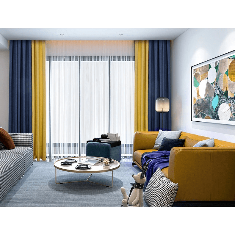 navy-blue-yellow-blackout-curtains, blackout-curtains, edit-home-curtains