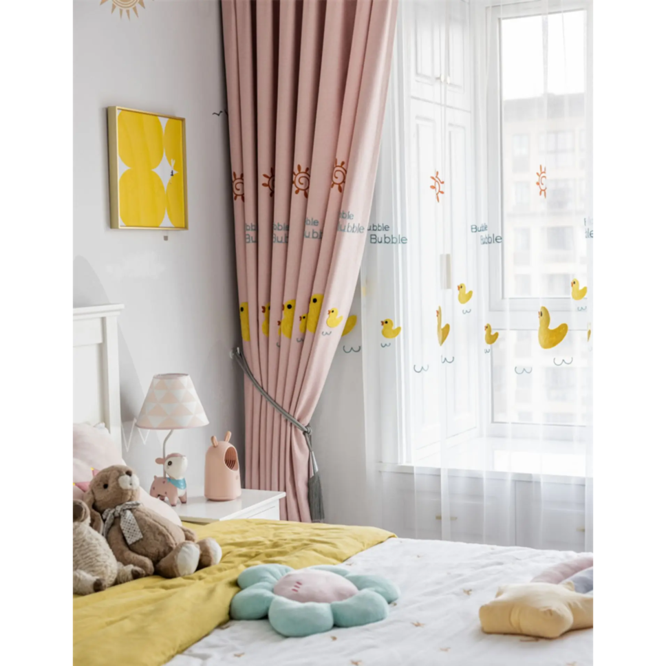 yellow-embroidered-blackout-curtains, blackout curtains, edit home curtains