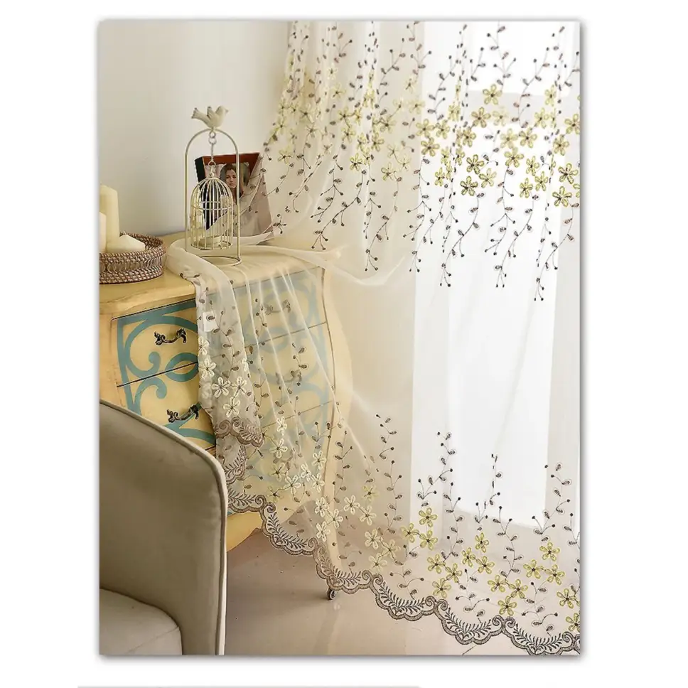 flower-embroidered-curtains, edit-home-curtains