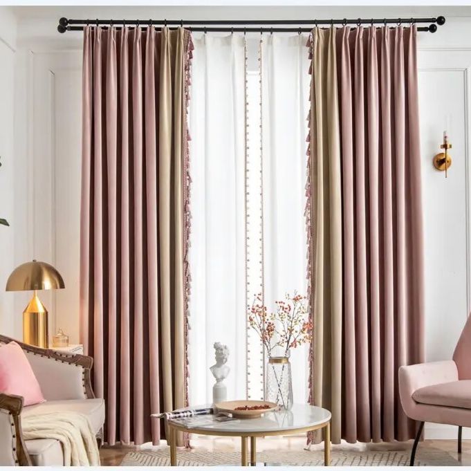 pink-and-beige-velvet-bedroom-curtains, blackout-curtains, edit-home-curtains