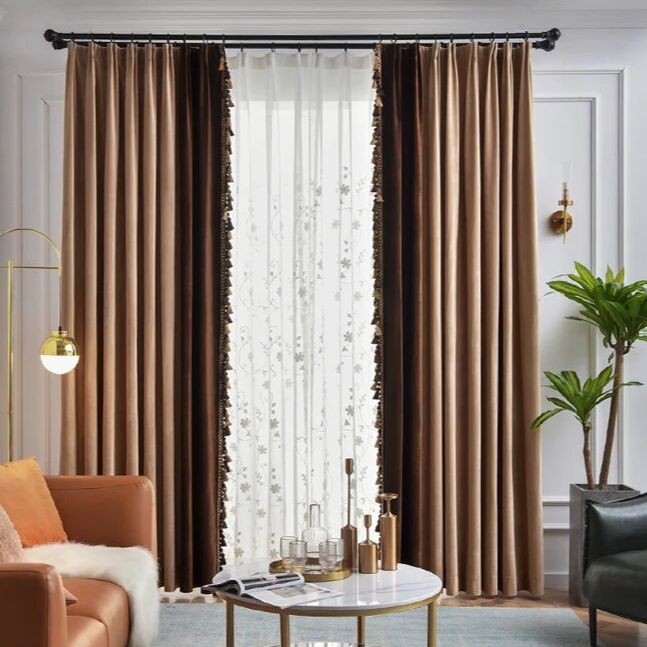 light-brown-velvet-bedroom-curtains, blackout-curtains, edit-home-curtains