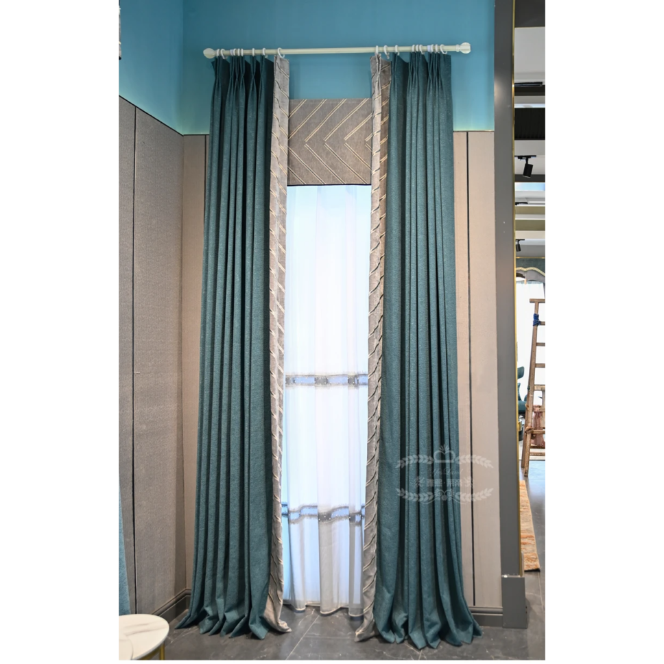 blue-living-room-curtains, blackout-curtains, edit-home