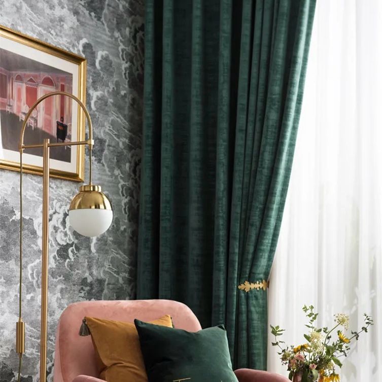 dark-green-bedroom-curtains, blackout-curtains, bedroom-room-curtains, edit-home