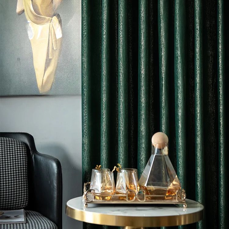 vintage-style-bronzing-curtains, dark-green-curtains, blackout-curtains, edit-home