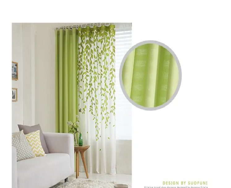 green-leaves-curtains, blackout-curtains, edit-home