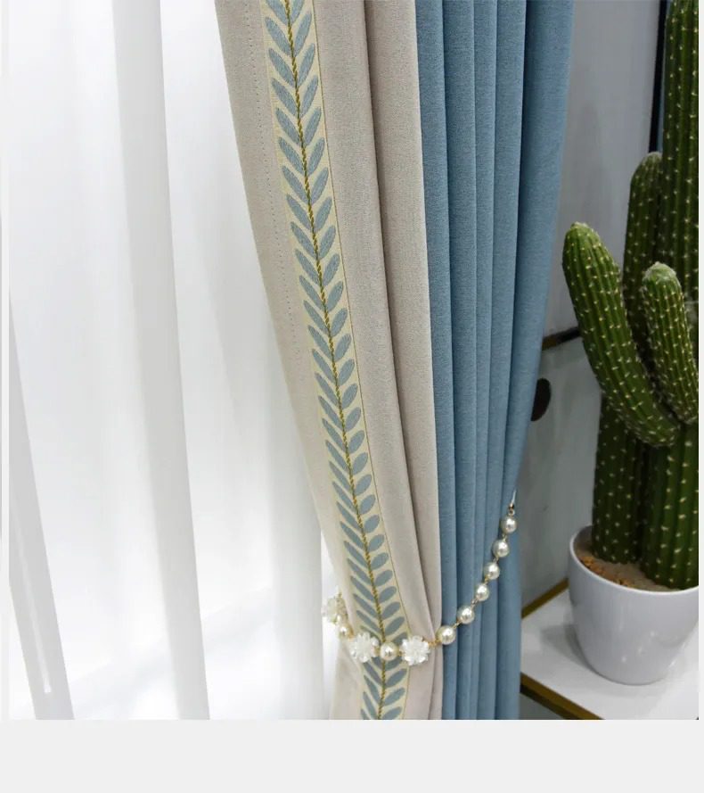nordic-style-curtains, blue-curtains, blackout-curtains, edit-home