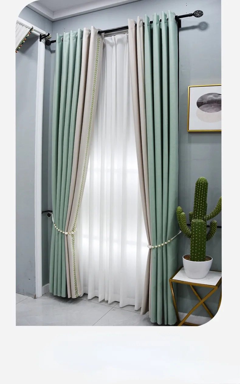 nordic-style-curtains, green-curtains, blackout-curtains, edit-home
