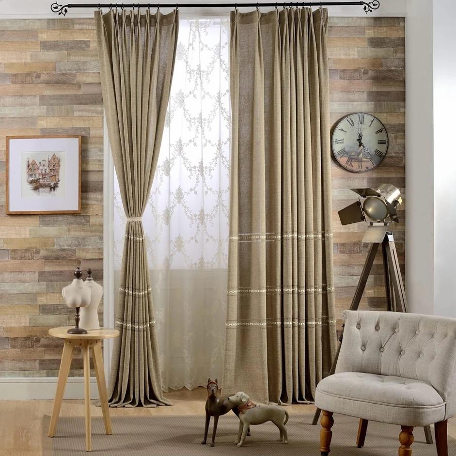 rustic-brown-curtains, blackout-curtains, embroidered-curtains, edit-home