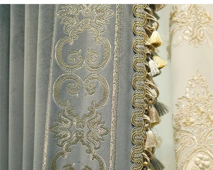 velvet-embroidery-thickened-curtains, blue-curtains, blackout-curtains, edit-home