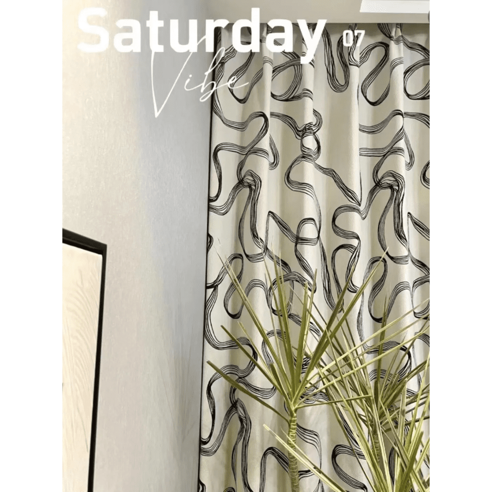 black-white-velvet-chenille-curtains, bedroom-curtains, edit-home