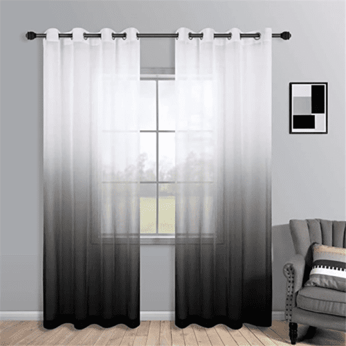 black-gradient-sheer-curtains, bedroom, edit-home