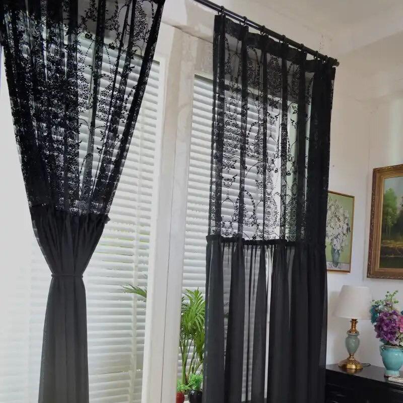 black-lace-sheer-embroidered-tulle, net-curtains, embroidered-curtains, edit-home-curtains