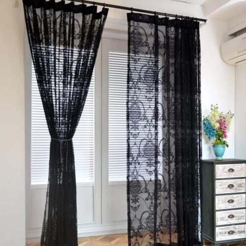 black-sheer-curtains-for-bedroom, ne-curtains, black-curtains, edit-home-curtains, floor to ceiling curtains
