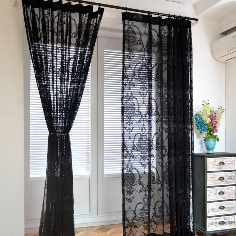 black-sheer-curtains-for-bedroom, ne-curtains, black-curtains, edit-home-curtains