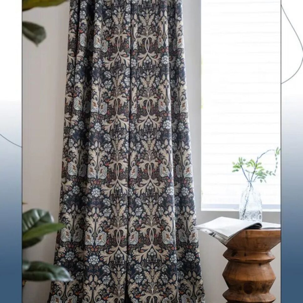 blue-cotton-linen-retro-curtains, semi-blackout-curtains, edit-home-curtains