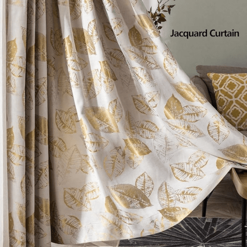 Golden Chrysanthemum Printed jacquard Curtains For Bedroom USA