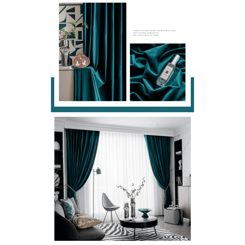 green-extra-long-velvet-curtains, blackout-curtains, velvet-curtains, edit-home-curtains