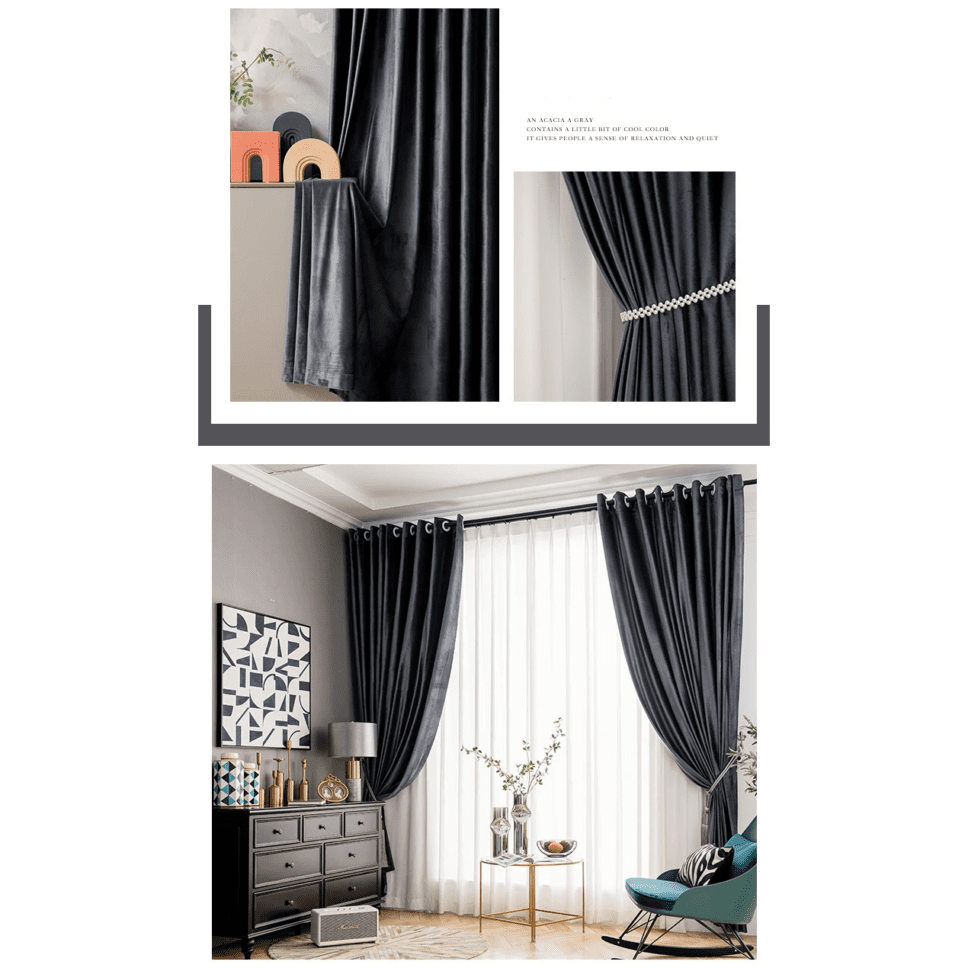gray-extra-long-velvet-curtains, blackout-curtains, velvet-curtains, edit-home-curtains