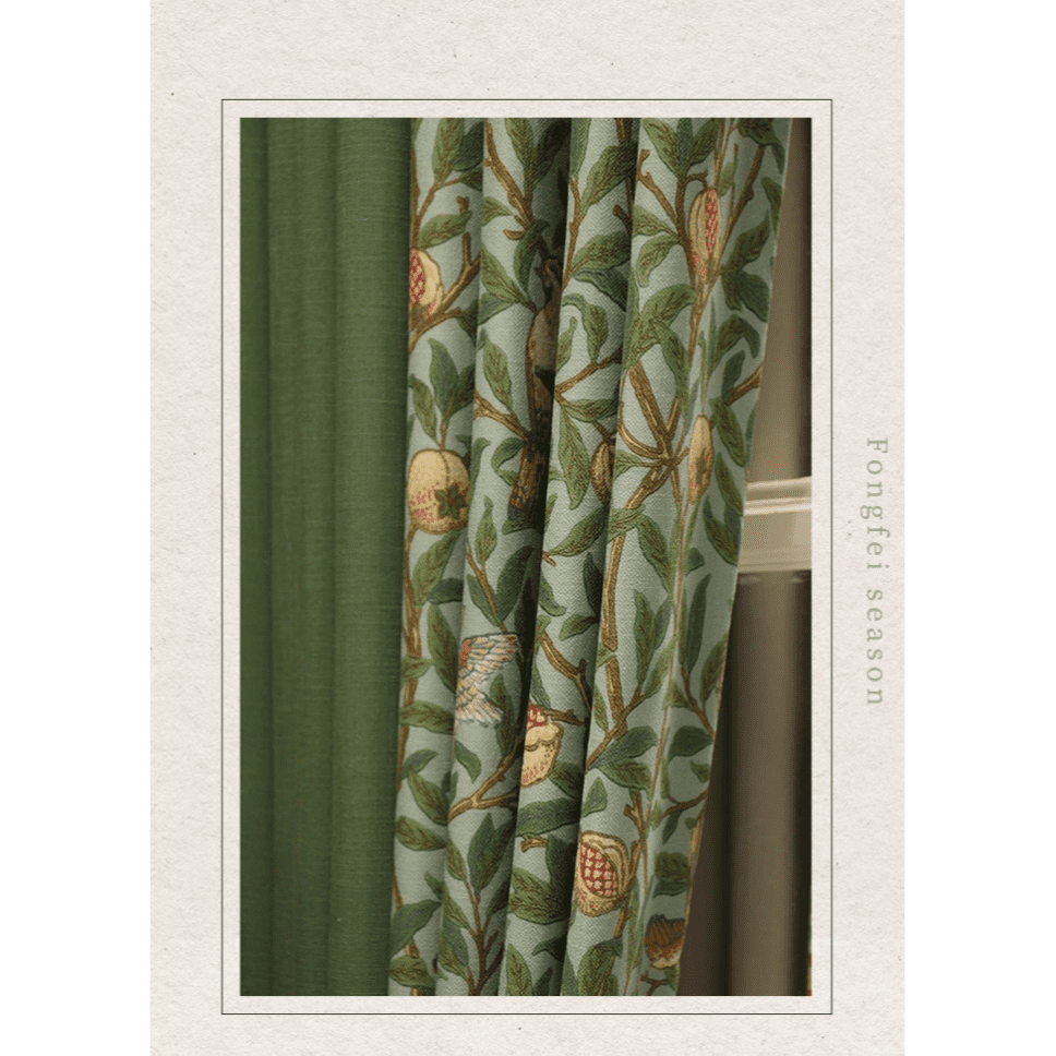 olive-green-curtains-printed-curtains, blackout-curtains, edit-home-curtains