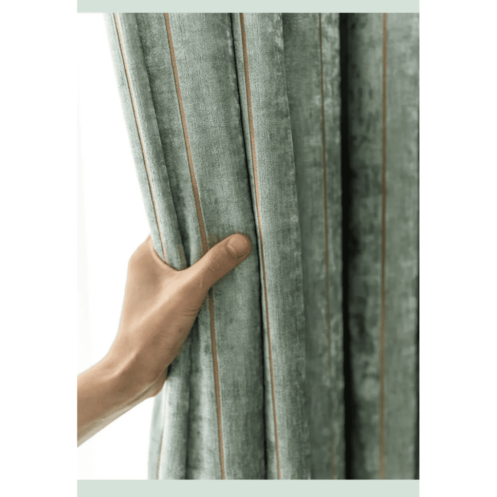 green-striped-blackout-curtains, printed-curtains, blackout-curtains, edit-home-curtains