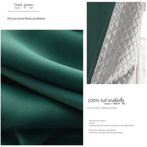 dark green-color-full-blackout-curtains, bedroom-curtains, edit-home-curtains