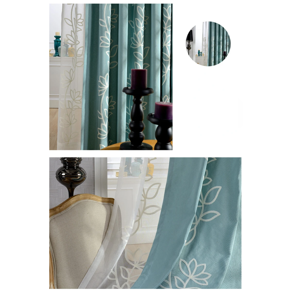 blue-embroidered-curtains, blackout-curtains, edit-home