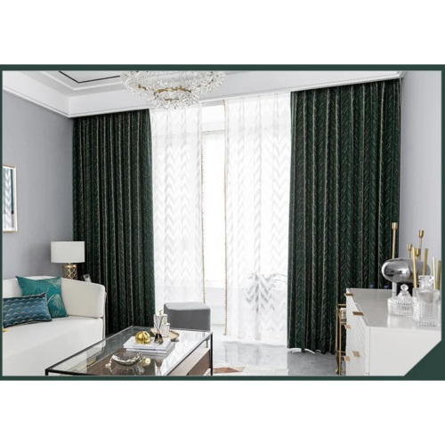 green-fish-bone-design-curtains, printed-curtains, blackout-curtains, edit-home-curtains