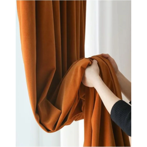 orange-solid-color-blackout-curtains, plain-curtains, blackout-curtains, edit-home-curtains