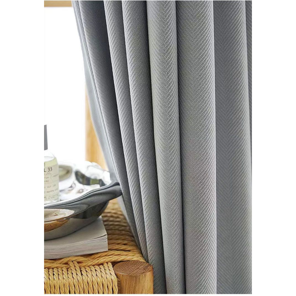 grey-herringbone-velvet-curtains, blackout-curtains, velvet-curtains, edit-home-curtains