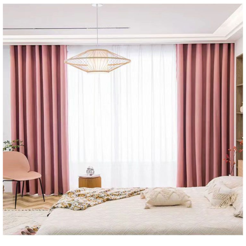 pink-herringbone-velvet-curtains, blackout-curtains, velvet-curtains, edit-home-curtains