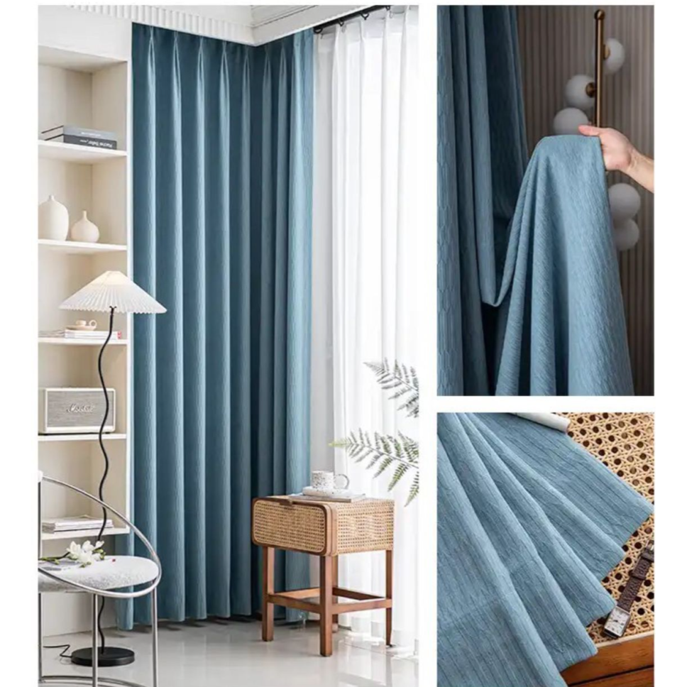 turquoise-chenille-blackout-curtains, blackout-curtains, edit-home-curtains