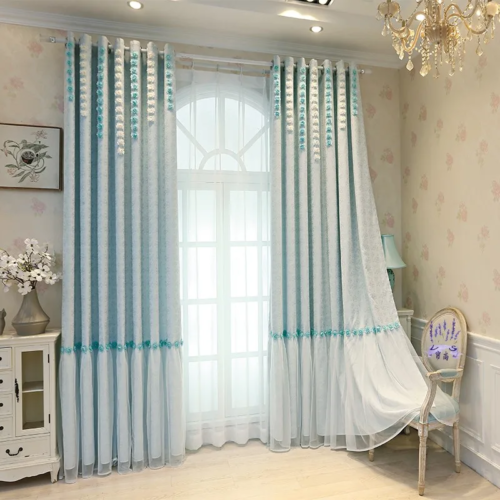 blue-bay-window-blackout-curtains, luxury-curtains, embroidered-curtains, edit-home-curtains