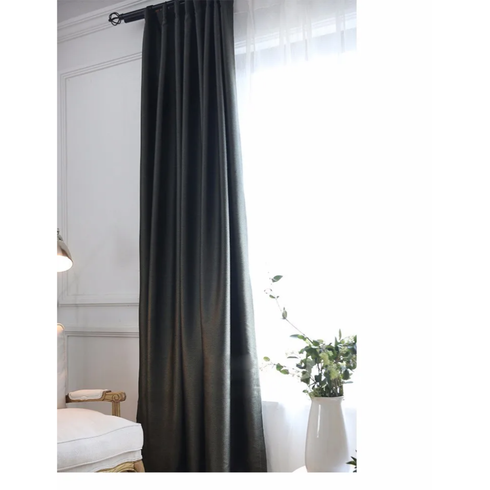 dark-green-blackout-faux-silk, blackout-curtains, plain-curtains, edit-home-curtains