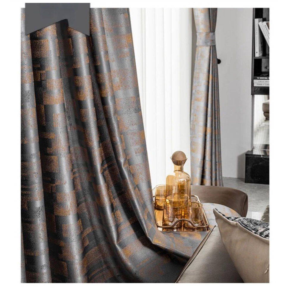 grey-jacquard-blackout-curtains, luxury-curtains, printed-curtains, edit-home-curtains