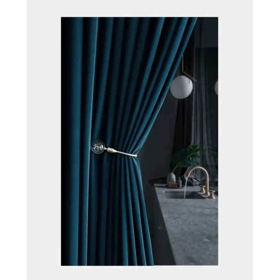dark-blue-wool-velvet-curtains, plain-curtains, blackout-curtains, edit-home-curtains