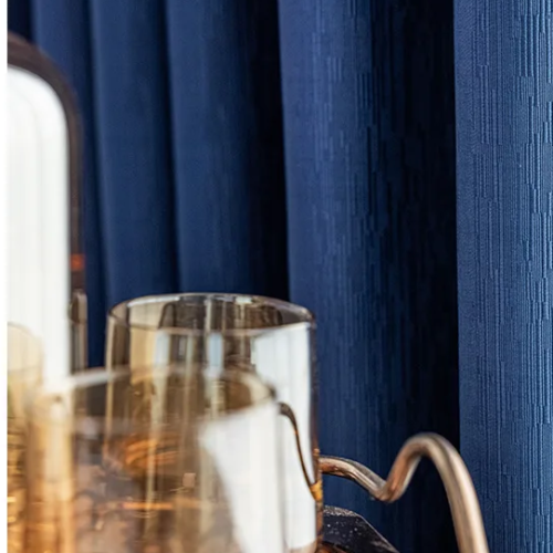 navy-blue-texture-solid-color-drape, luxury-curtains, blackout-curtains, edit-home-curtains