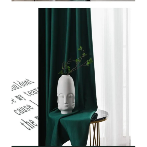 green-jacquard-blackout-curtains, luxury-curtains, plain-curtains, edit-home-curtains