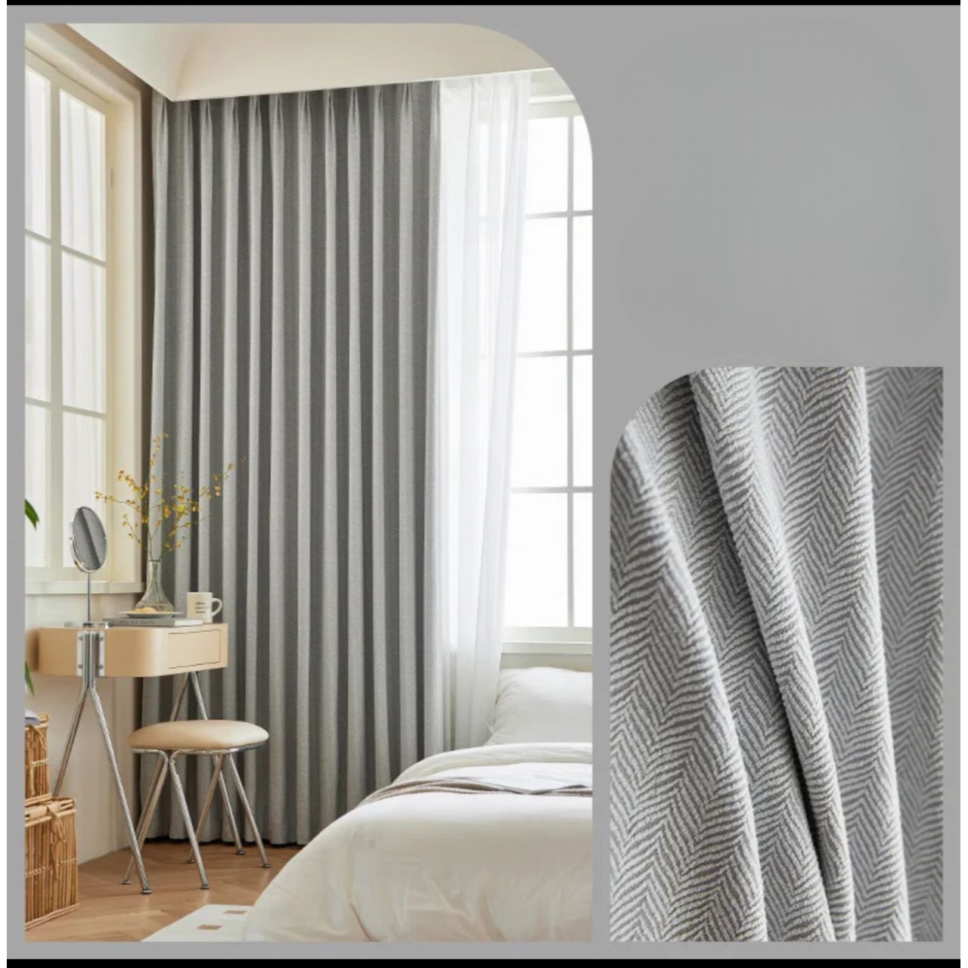 herringbone-windows-blackout-curtains, plain-curtains, blackout-curtains, edit-home-curtains