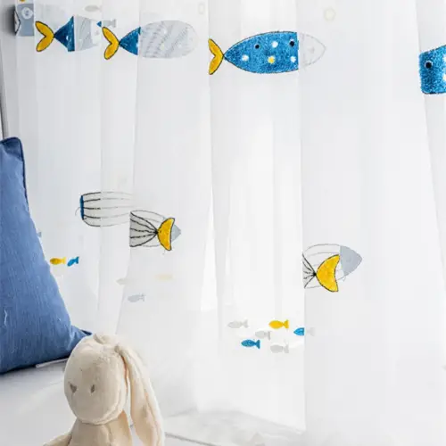 blue-fish-embroidery-curtains, voile-curtains, white-curtains, edit-home-curtains