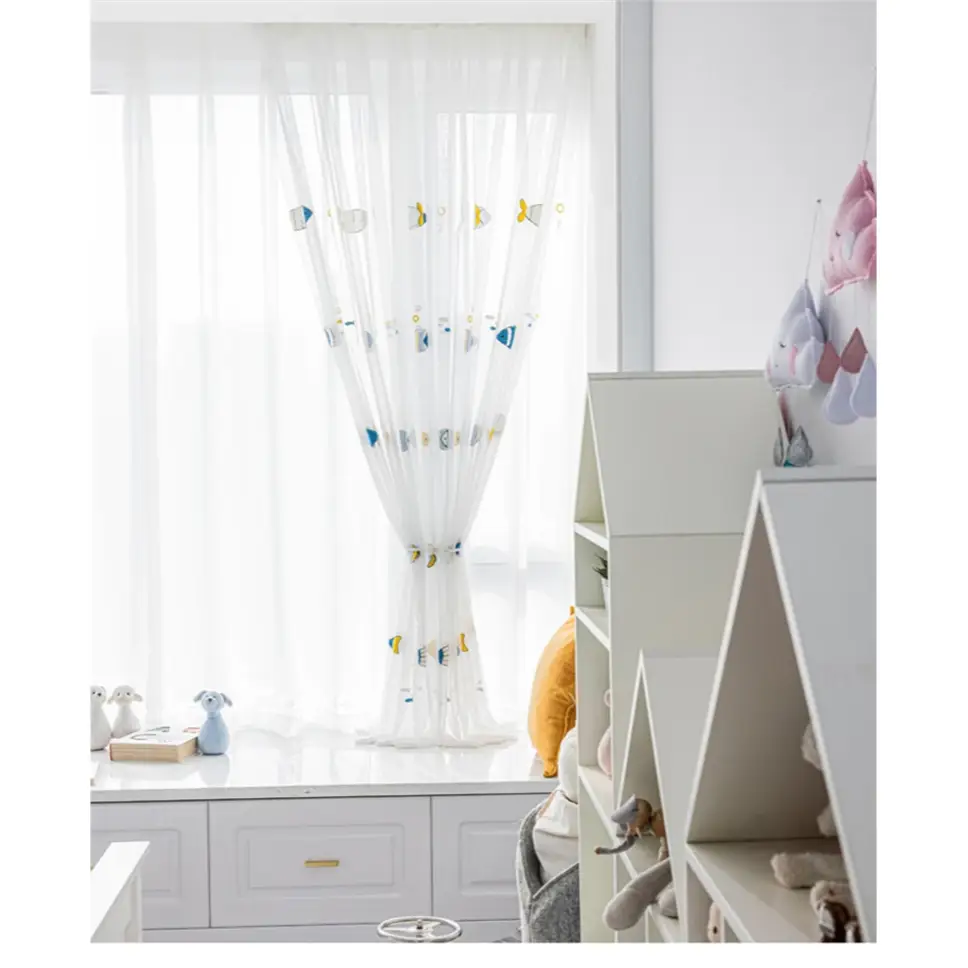 blue-fish-embroidery-curtains, voile-curtains, white-curtains, edit-home-curtains